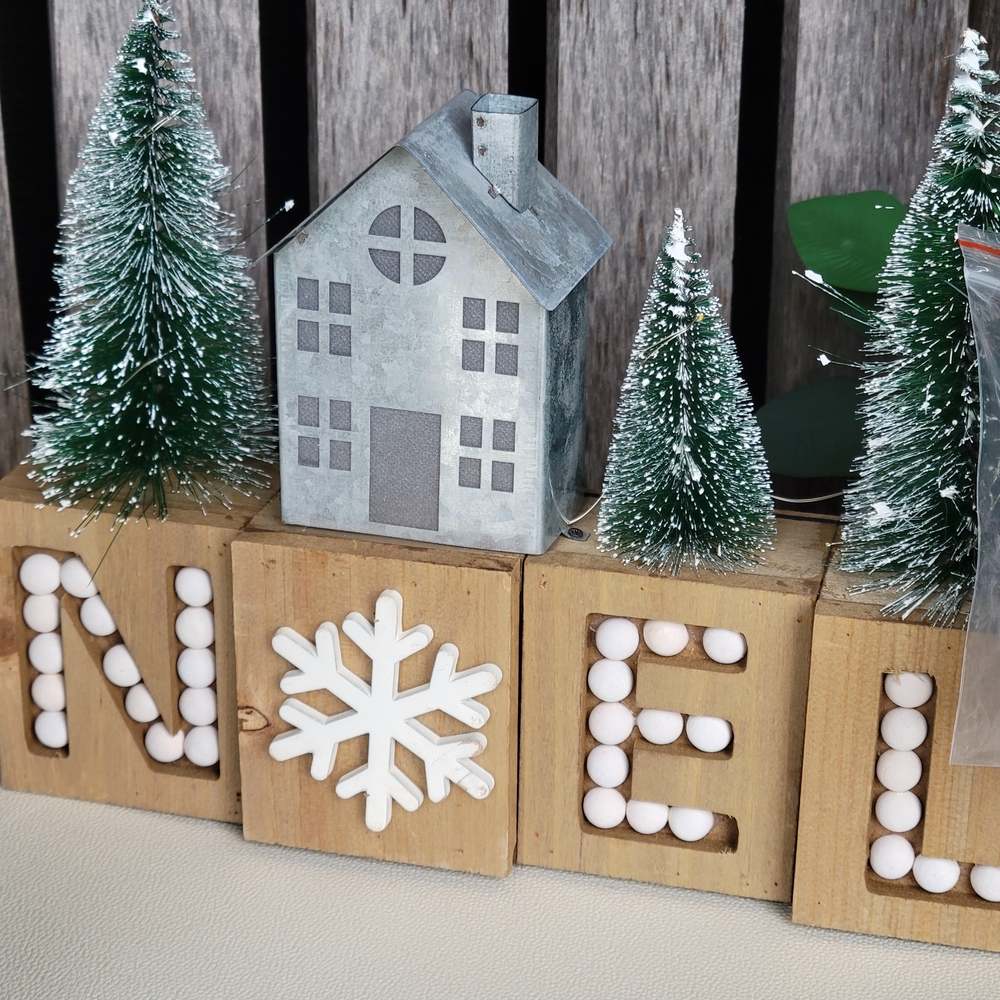 Lighted Noel Holiday Decor with Green Trees - Picture 8 of 9